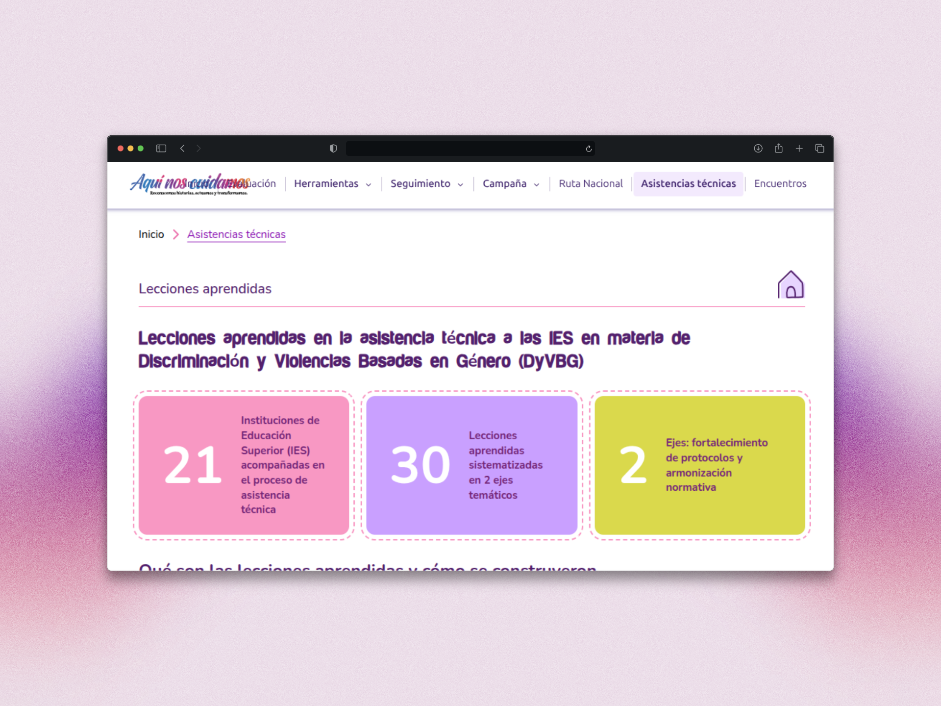 Plataforma nacional de prevención y atención